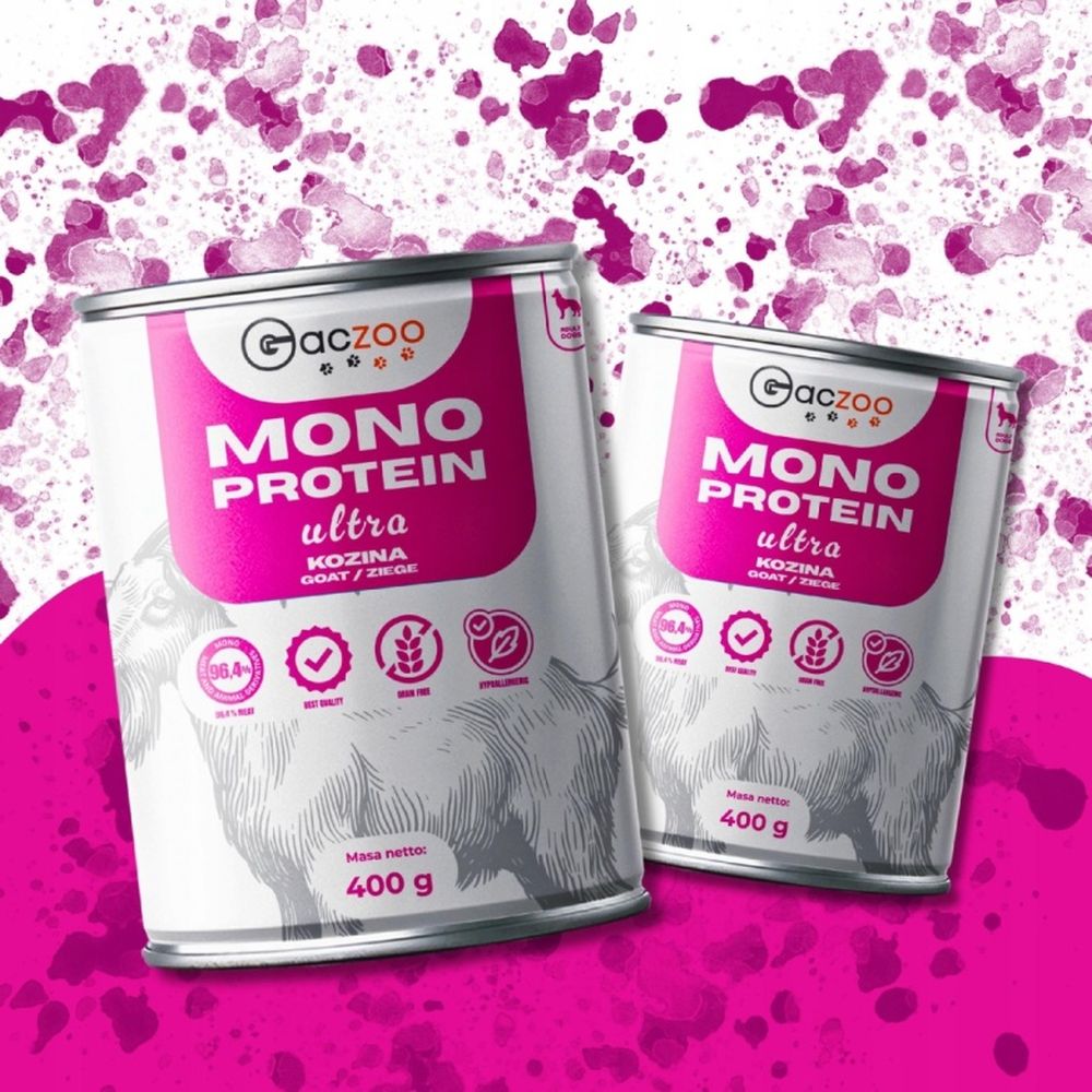 Gaczoo MONO Protein Ultra karma mokra dla psa Kozina 400g